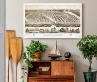 Birds Eye View Of Ocean Grove And Asbury Park New Jersey 1881  State Of New Jersey