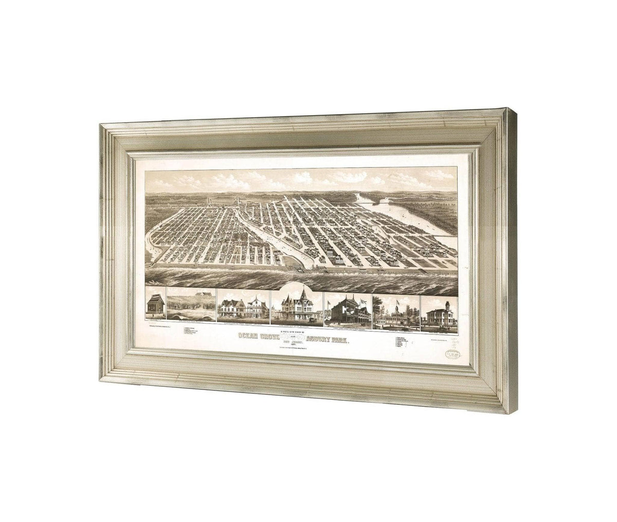 Birds Eye View Of Ocean Grove And Asbury Park New Jersey 1881  State Of New Jersey