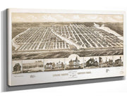 Birds Eye View Of Ocean Grove And Asbury Park New Jersey 1881  State Of New Jersey