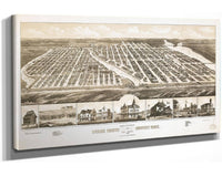 Birds Eye View Of Ocean Grove And Asbury Park New Jersey 1881  State Of New Jersey