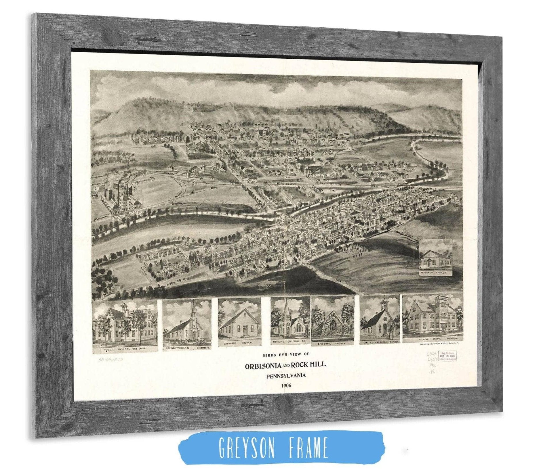 Birds Eye View Of Orbisonia And Rock Hill Pennsylvania 1906 State of Pennsylvania