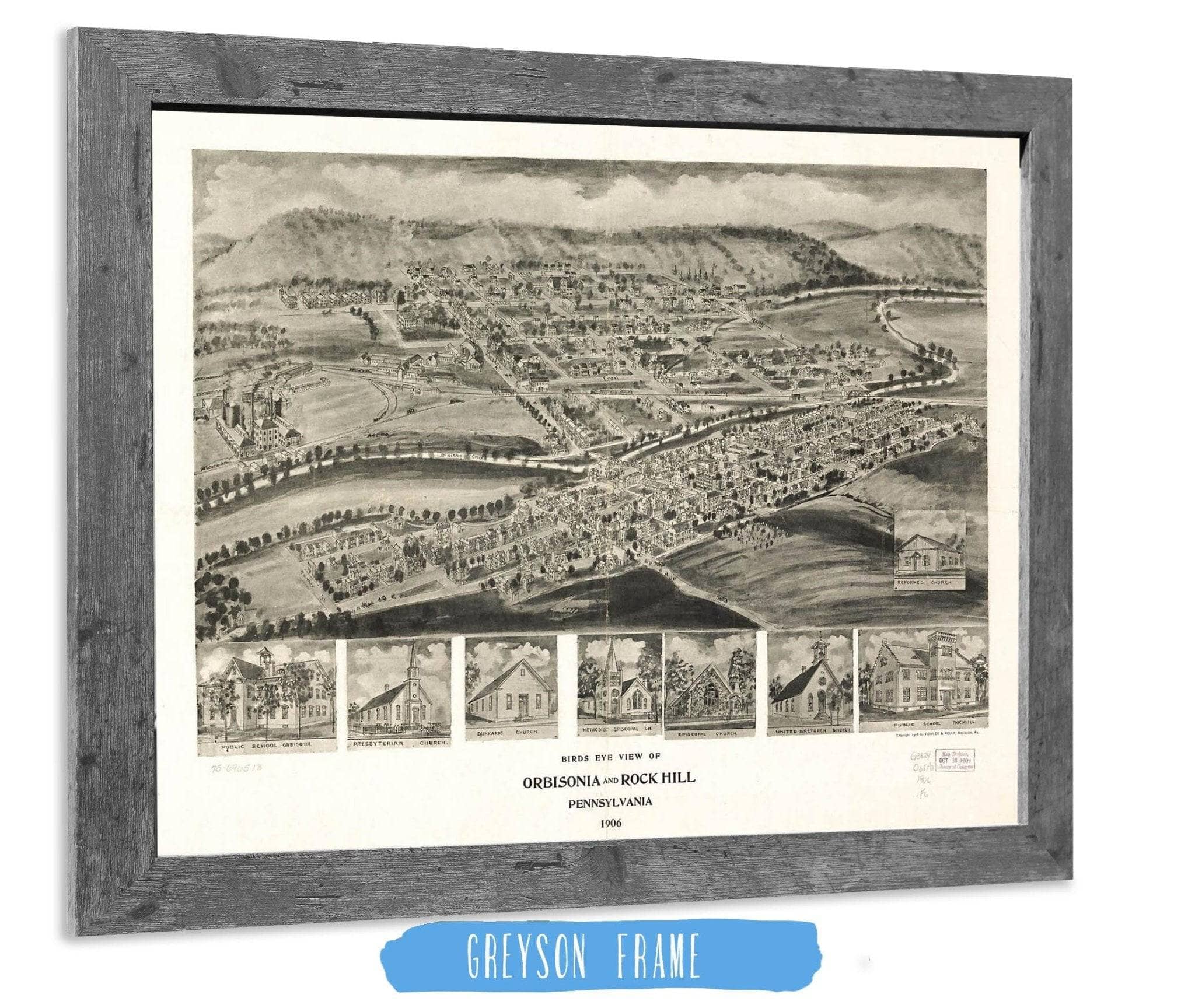 Birds Eye View Of Orbisonia And Rock Hill Pennsylvania 1906 State of Pennsylvania