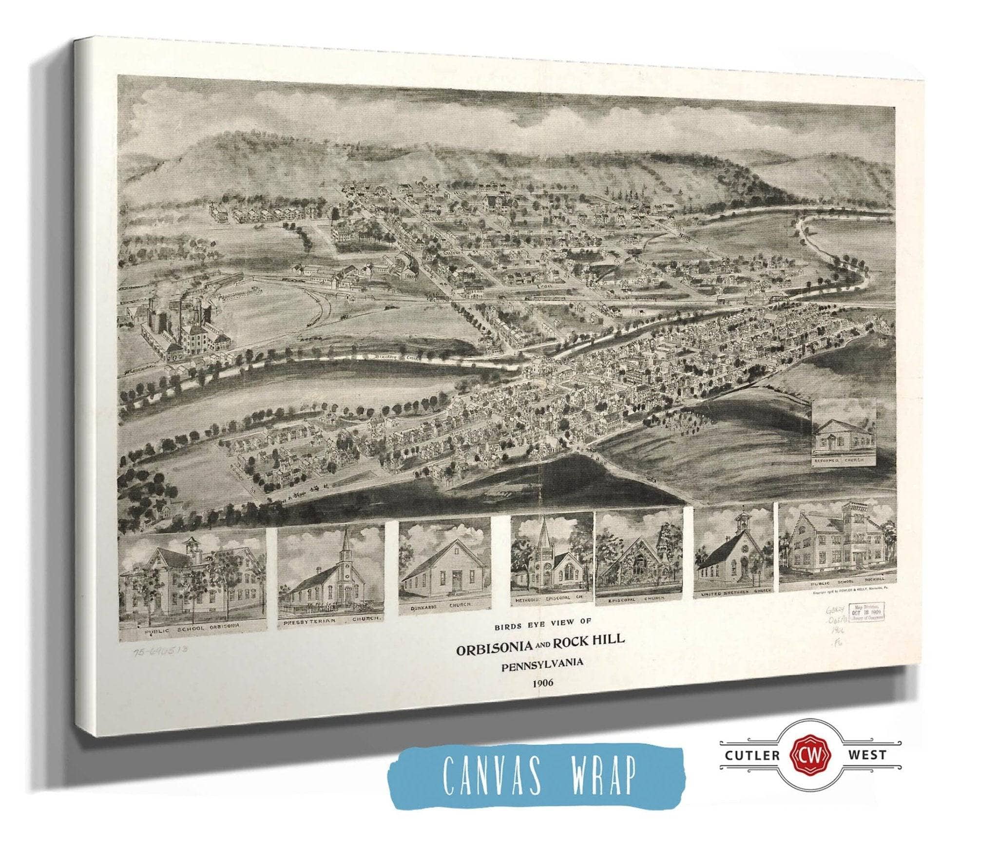 Birds Eye View Of Orbisonia And Rock Hill Pennsylvania 1906 State of Pennsylvania