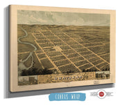Birds Eye View Of Owatonna Steele County Minnesota 1870 State of Minnesota