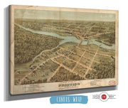 Birds Eye View Of Peshtigo Wisconsin Sept 1871 State of Wisconsin