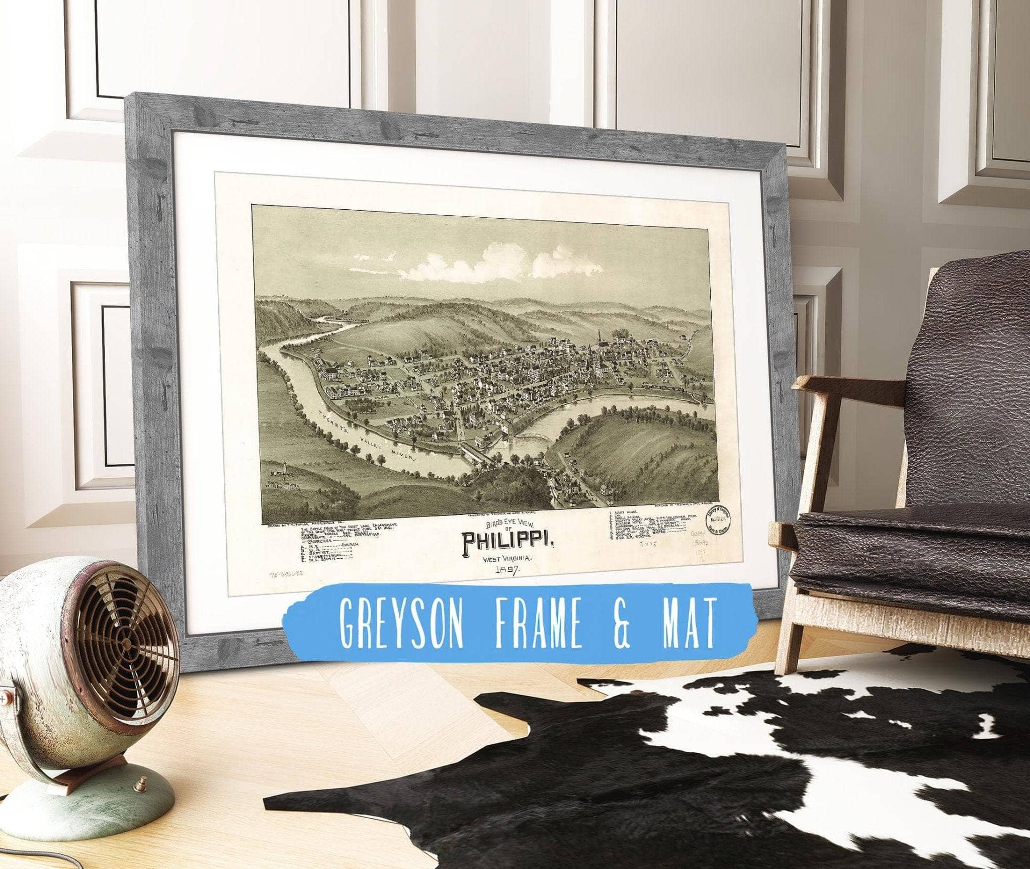 Birds Eye View Of Philippi West Virginia 1897 State of West Virginia