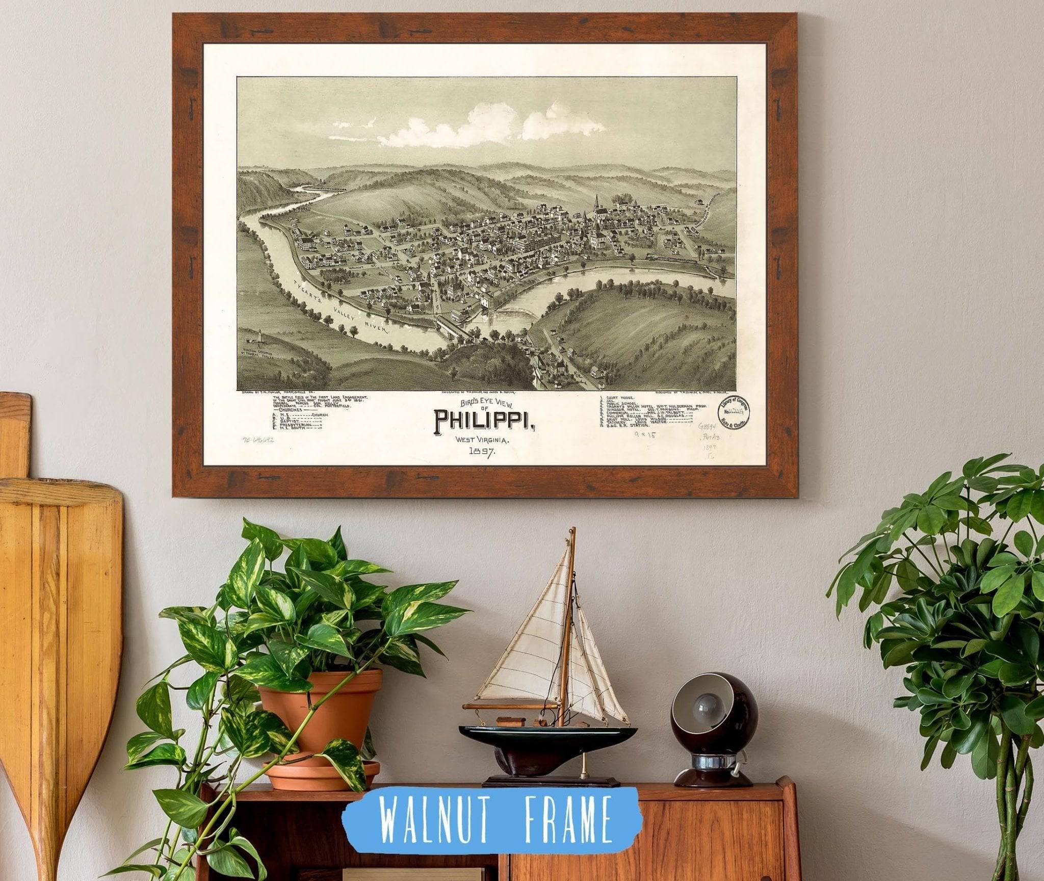 Birds Eye View Of Philippi West Virginia 1897 State of West Virginia