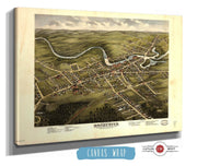Birds Eye View Of Rochester Strafford County New Hampshire 1877 State of New Hampshire