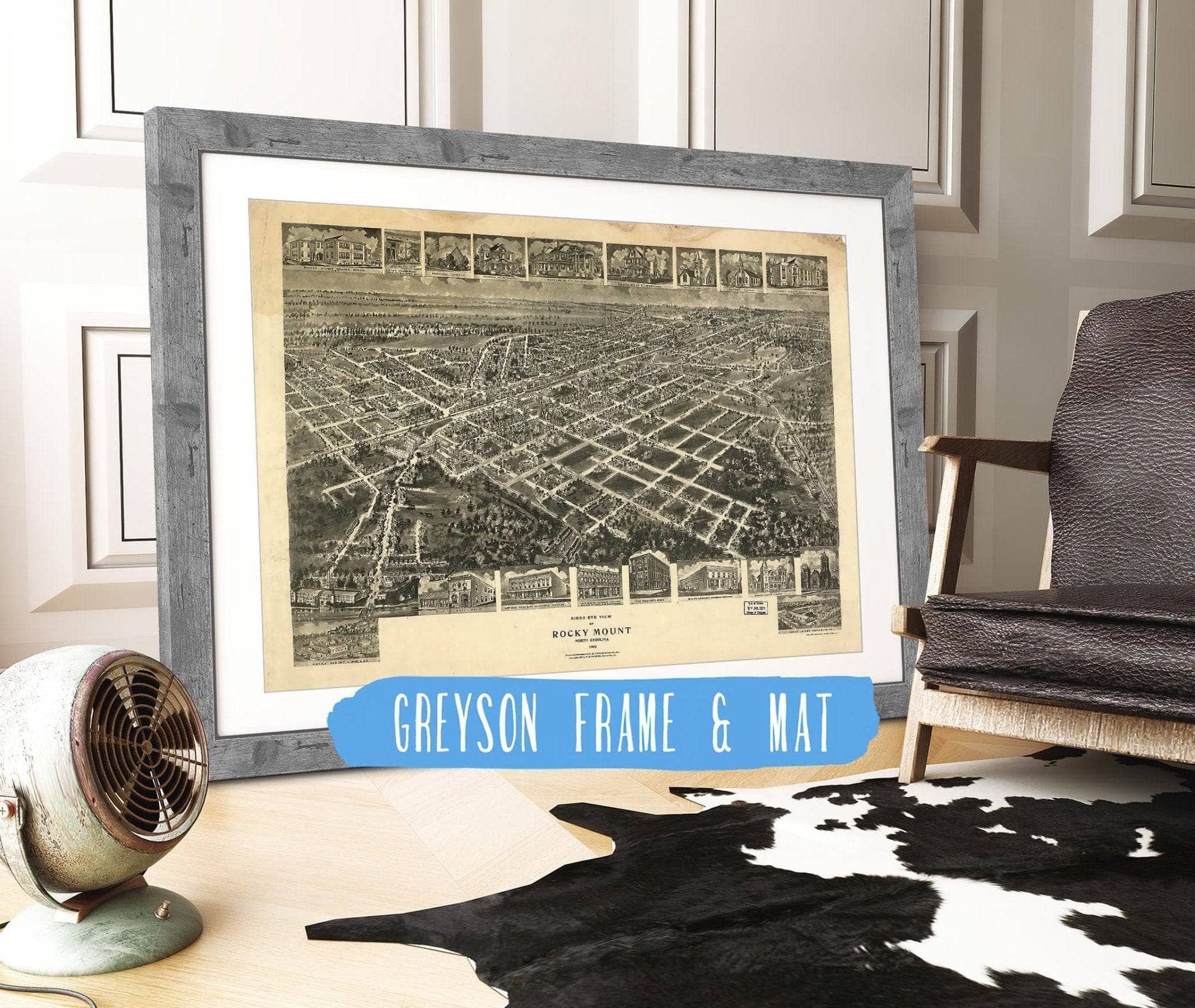 Birds Eye View Of Rocky Mount North Carolina 1907 State of North Carolina