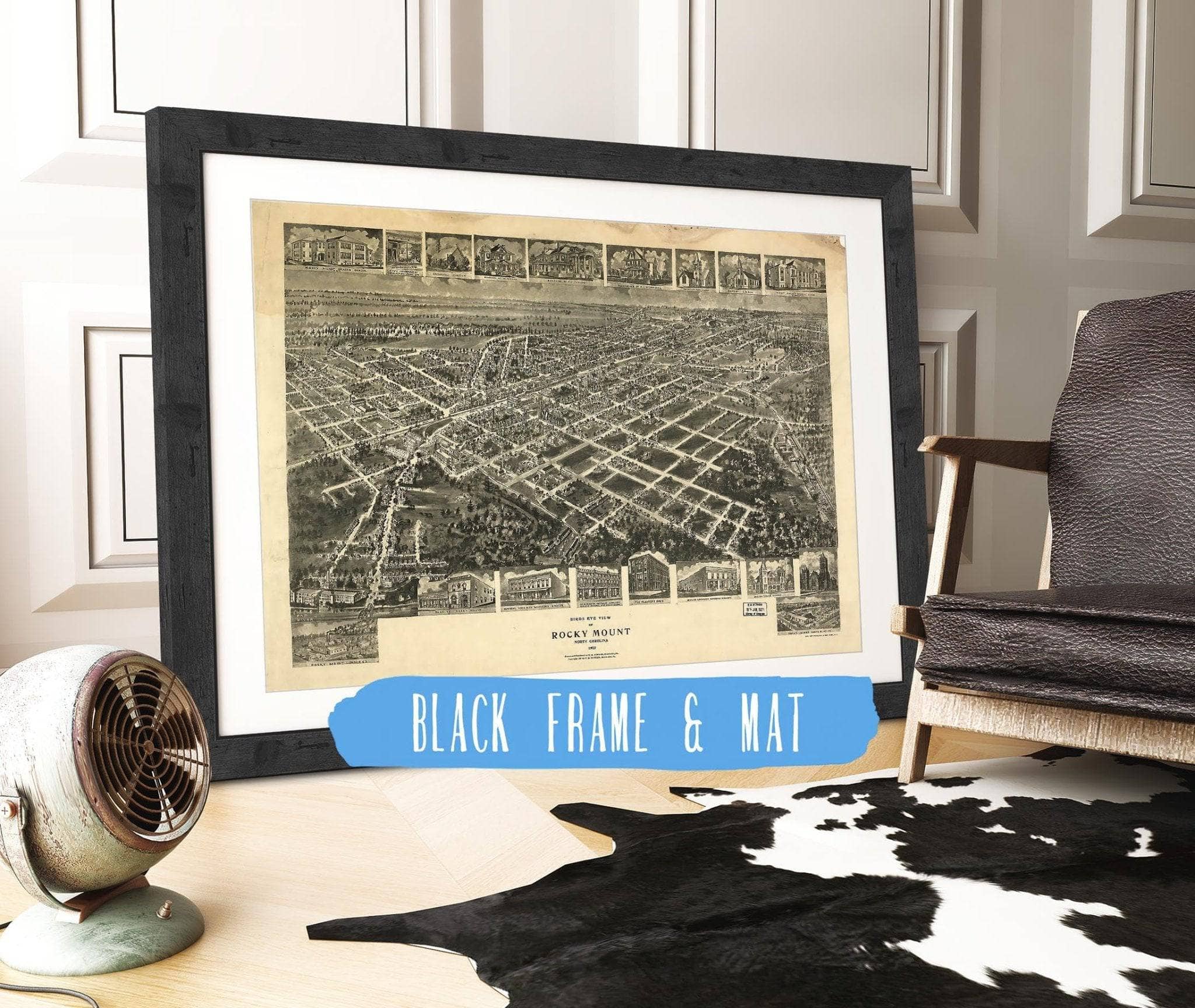 Birds Eye View Of Rocky Mount North Carolina 1907 State of North Carolina