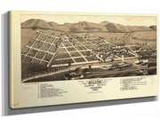 Birds Eye View Of Salida Chaffee County Colorado 1882