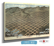 Birds Eye View Of Salt Lake City Utah Territory 1870 State of Utah