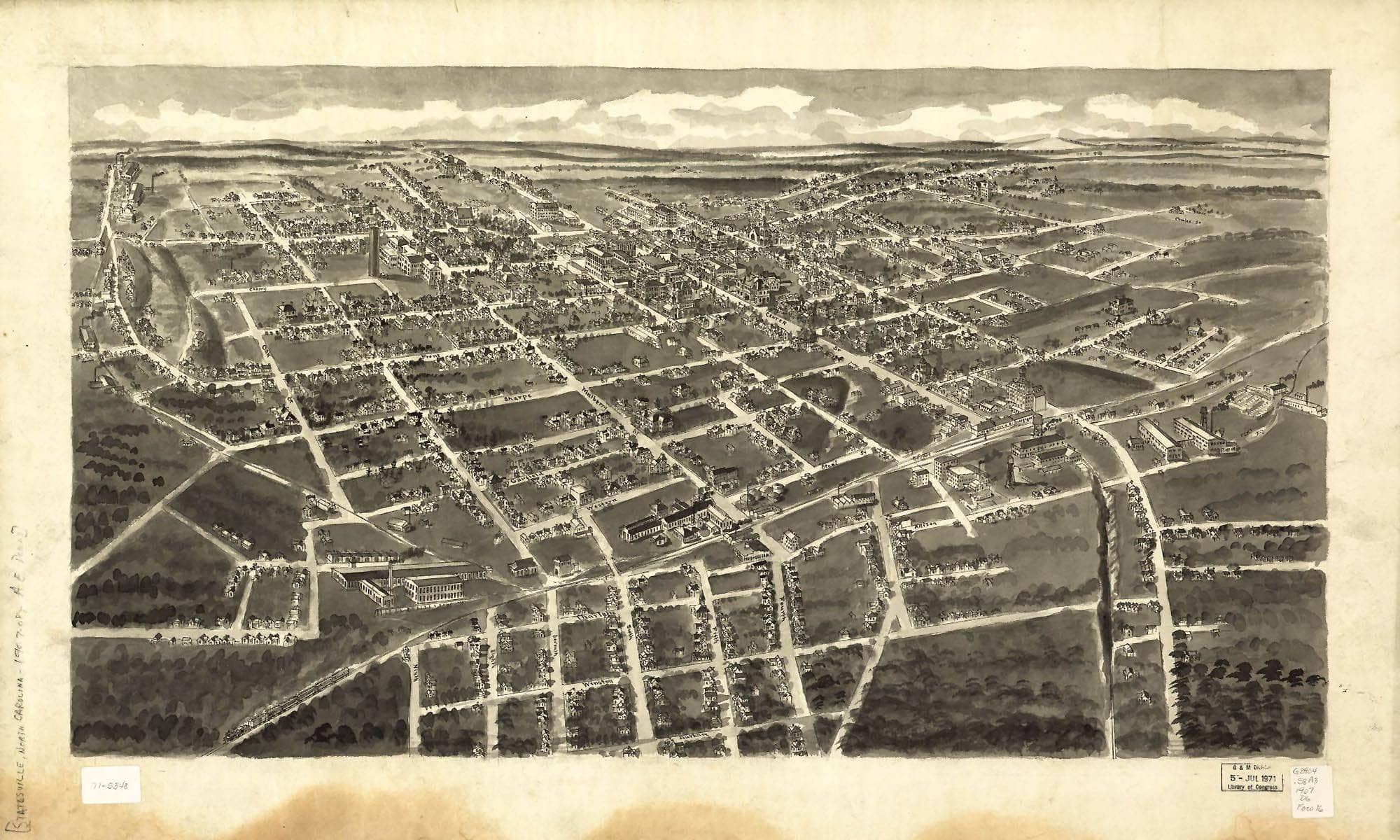 Birds Eye View Of Statesville North Carolina  State Of North Carolina