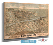 Birds Eye View Of The Bethlehems Pa State of Pennsylvania