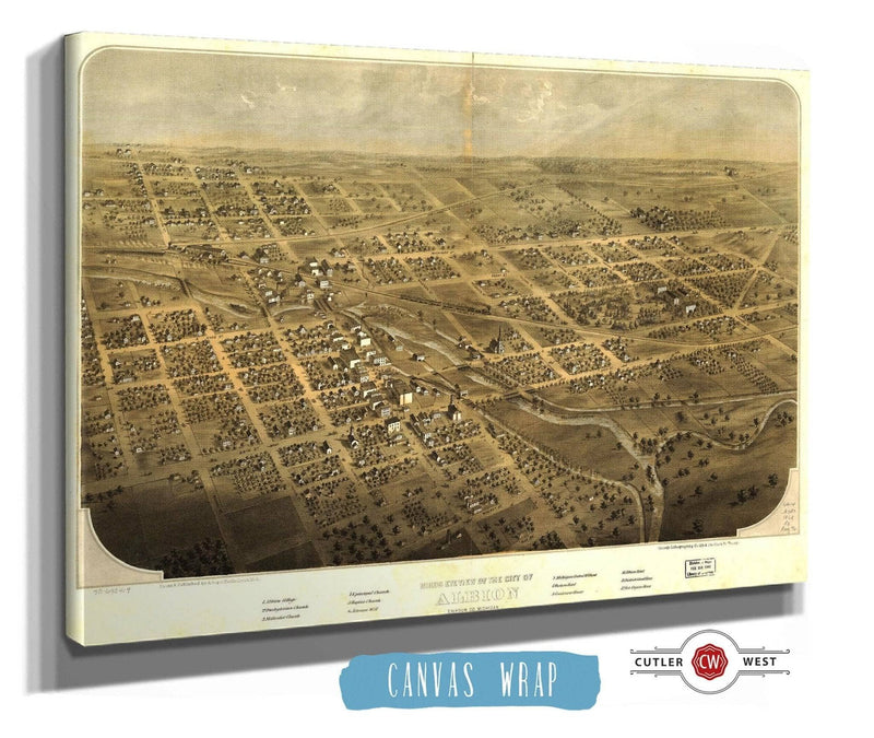 Birds Eye View Of The City Of Albion Calhoun Co Michigan State of Michigan