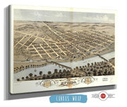 Birds Eye View Of The City Of Attica Fountain County Indiana 1869 State of Indiana