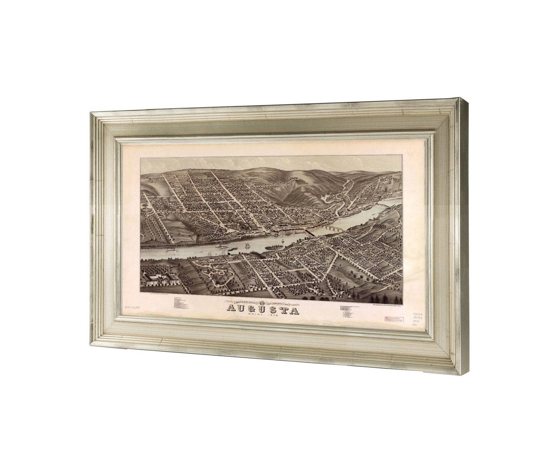 Birds Eye View Of The City Of Augusta Maine 1878  State Of Maine