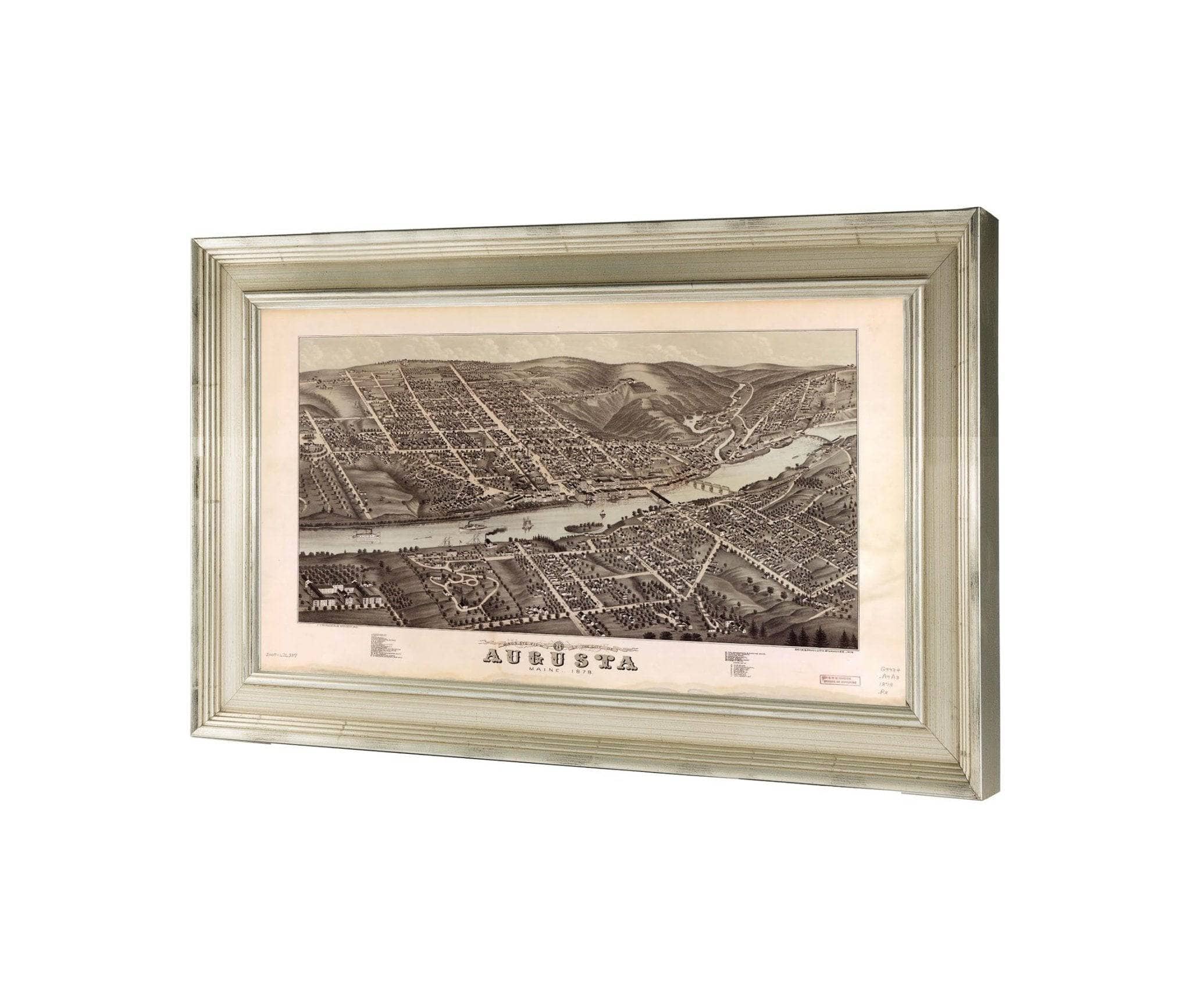 Birds Eye View Of The City Of Augusta Maine 1878  State Of Maine