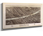 Birds Eye View Of The City Of Augusta Maine 1878  State Of Maine
