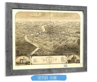 Birds Eye View Of The City Of Berlin Green Lake Co Wisconsin 1867 State of Wisconsin