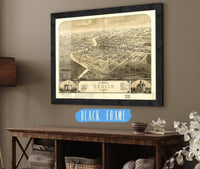 Birds Eye View Of The City Of Berlin Green Lake Co Wisconsin 1867 State of Wisconsin