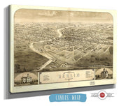 Birds Eye View Of The City Of Berlin Green Lake Co Wisconsin 1867 State of Wisconsin