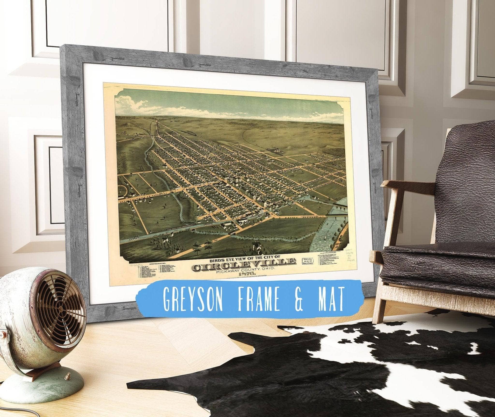 Birds Eye View Of The City Of Circleville Pickaway County Ohio 1876 State of Ohio