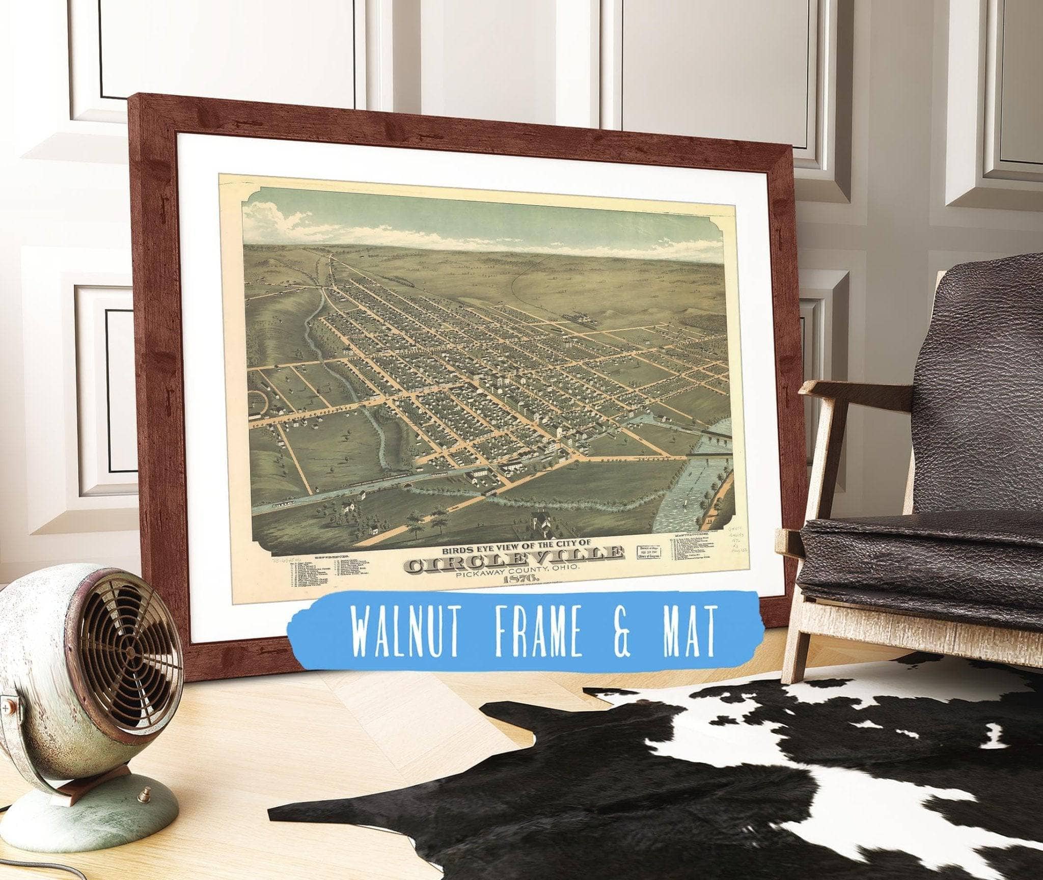 Birds Eye View Of The City Of Circleville Pickaway County Ohio 1876 State of Ohio