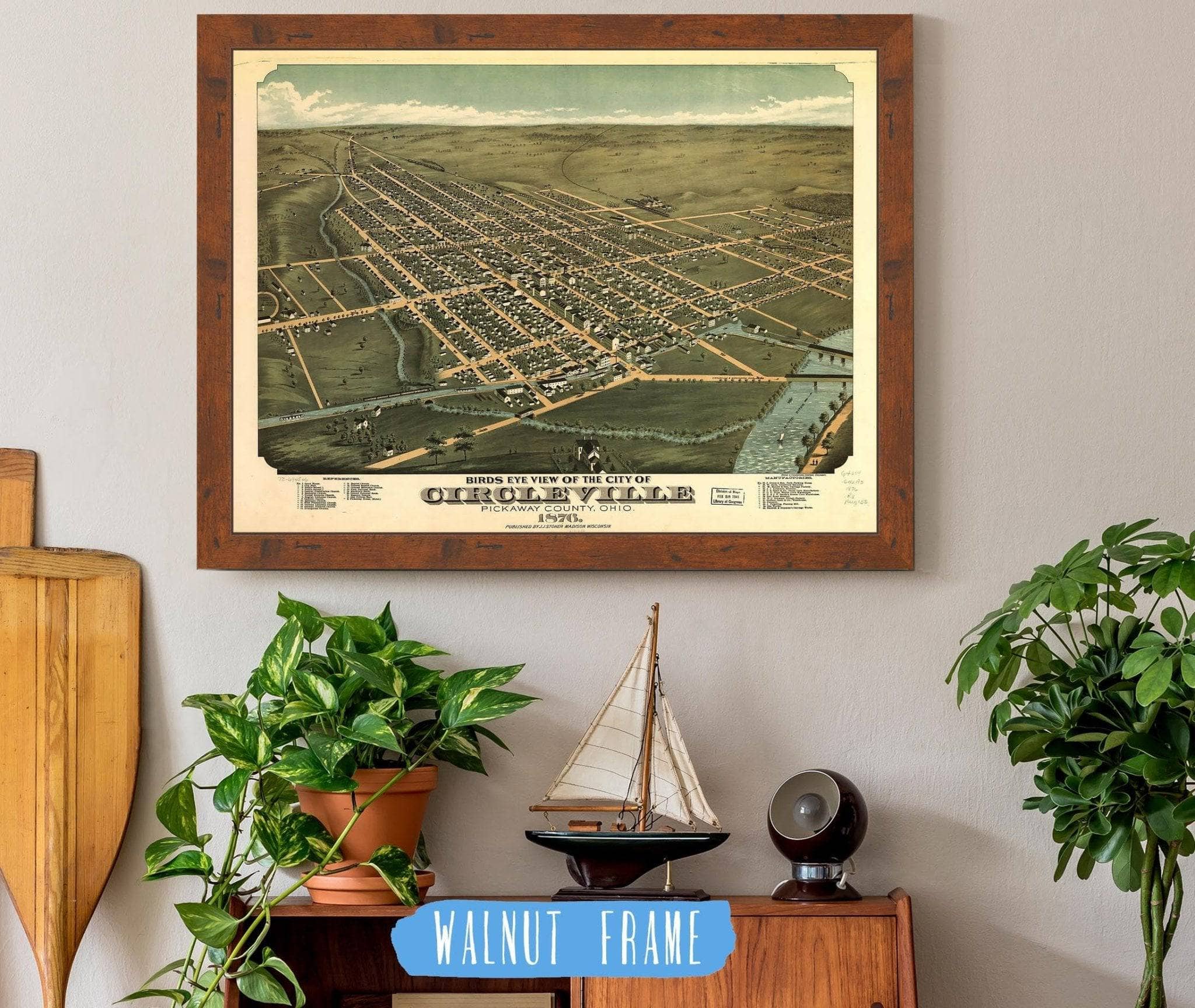 Birds Eye View Of The City Of Circleville Pickaway County Ohio 1876 State of Ohio