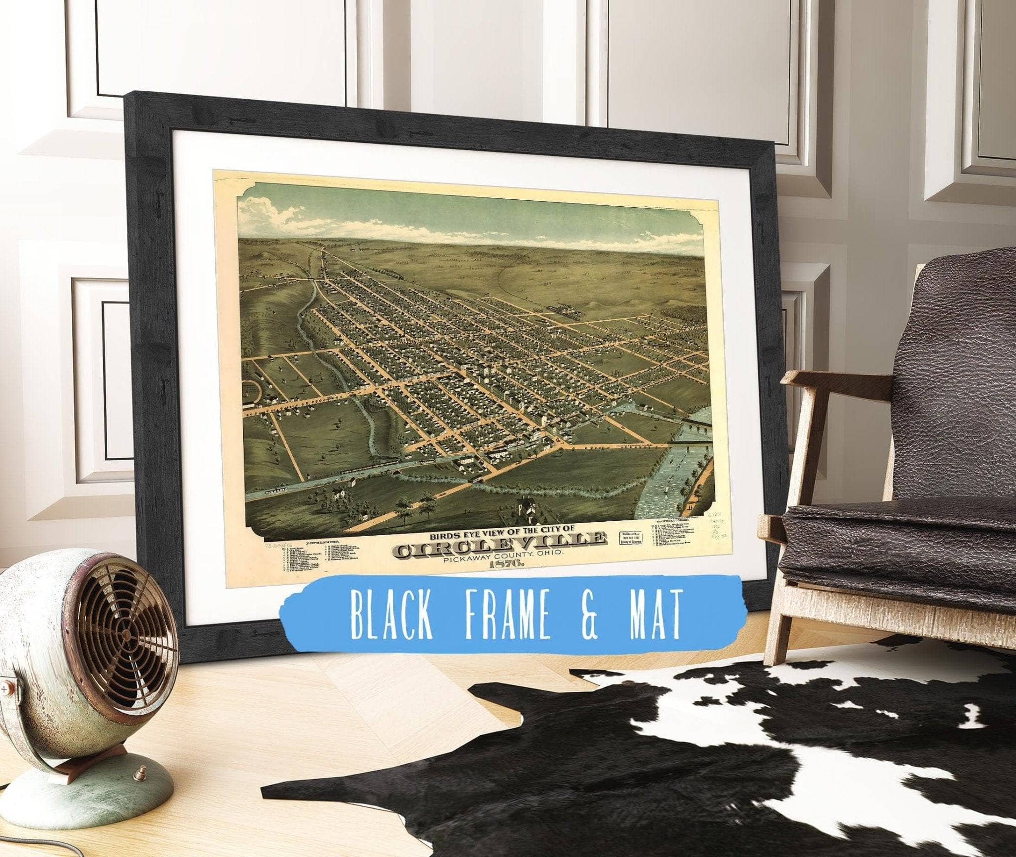 Birds Eye View Of The City Of Circleville Pickaway County Ohio 1876 State of Ohio