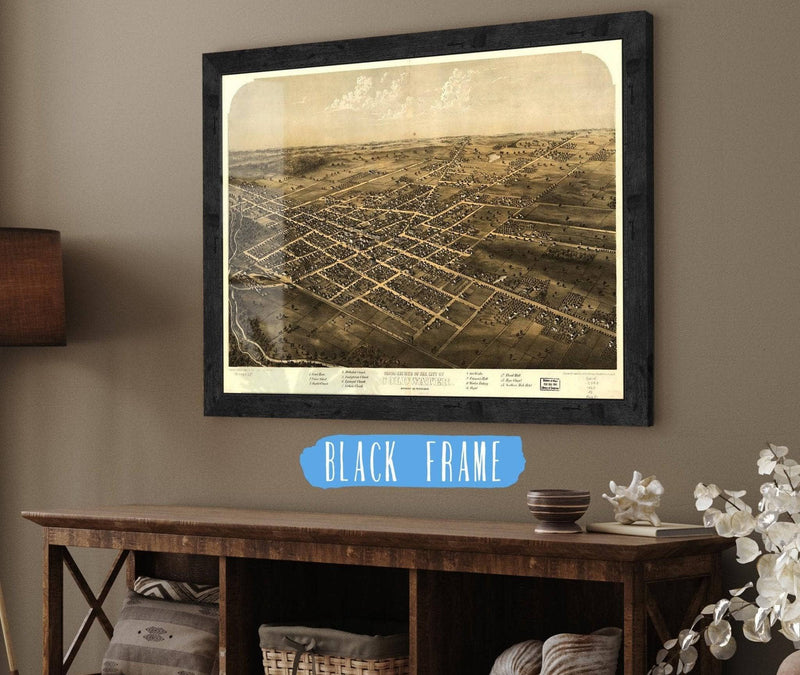 Birds Eye View Of The City Of Coldwater Branch Co Michigan State of Michigan