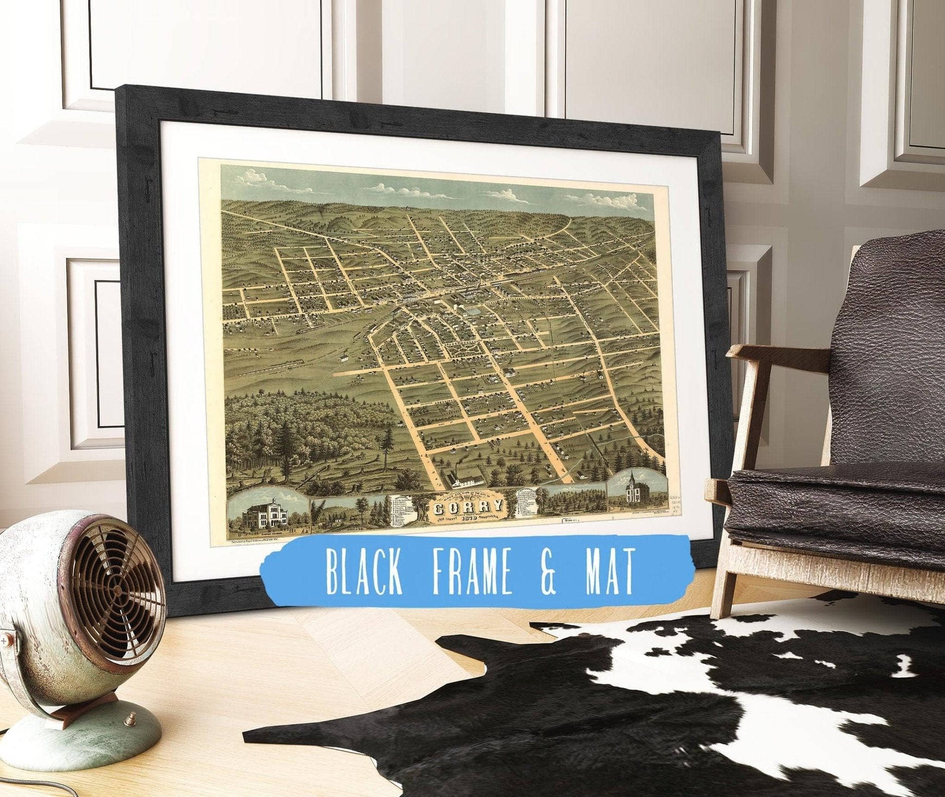 Birds Eye View Of The City Of Corry Erie County Pennsylvania 1870 State of Pennsylvania