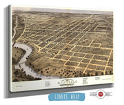 Birds Eye View Of The City Of Danville Vermillion County Illinois 1869 State of Illinois