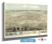 Birds Eye View Of The City Of De Witt Clinton Co Iowa 1868 State of Iowa