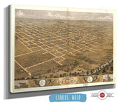 Birds Eye View Of The City Of Decatur Macon Co Illinois 1869 State of Illinois