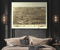 Birds Eye View Of The City Of Delphi Carroll Co Indiana 1868 State of Indiana