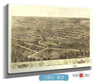 Birds Eye View Of The City Of Delphi Carroll Co Indiana 1868 State of Indiana
