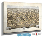 Birds Eye View Of The City Of Denison Texas 1873 State of Texas