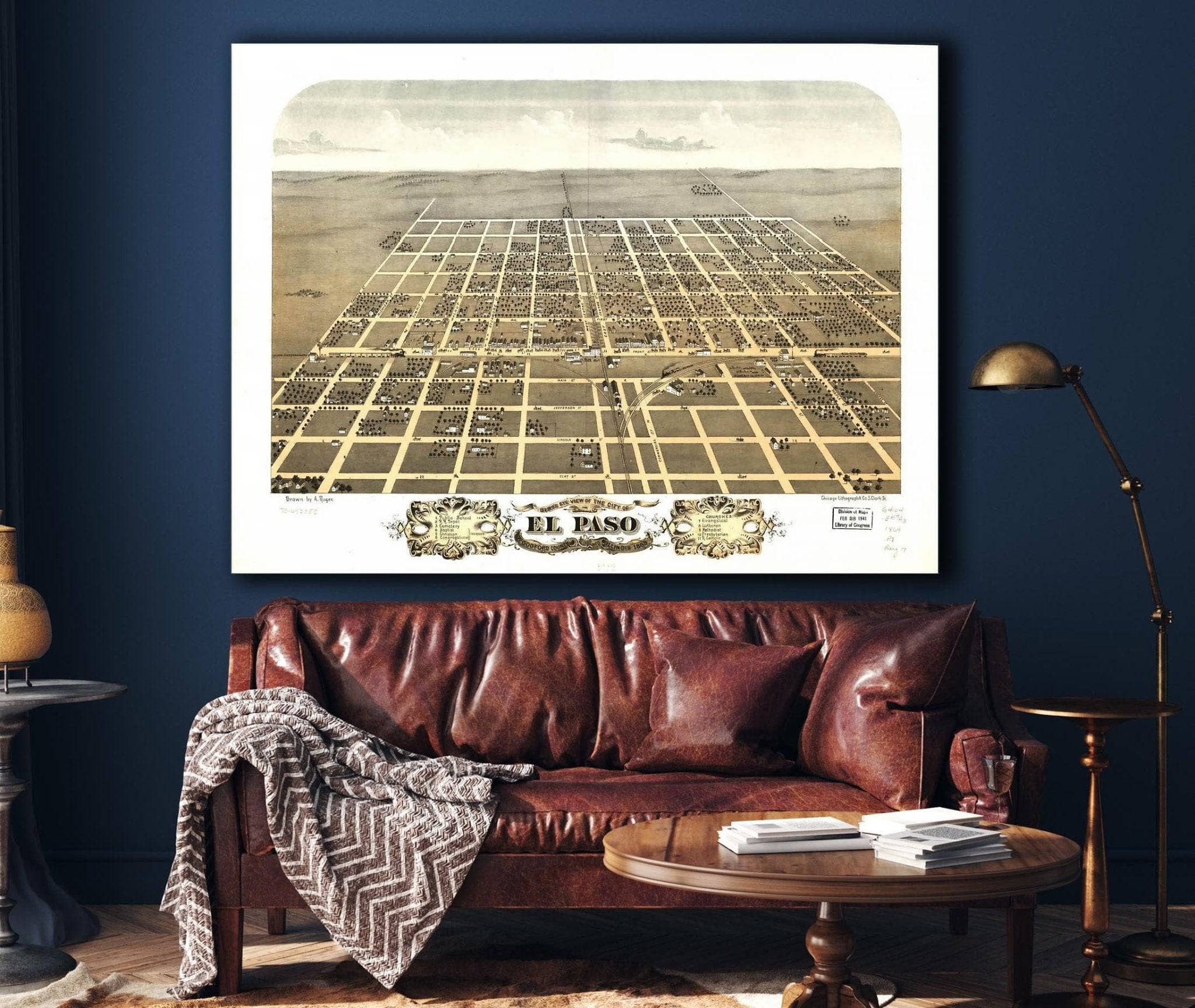 Birds Eye View Of The City Of El Paso Woodford County Illinois 1869 State of Illinois