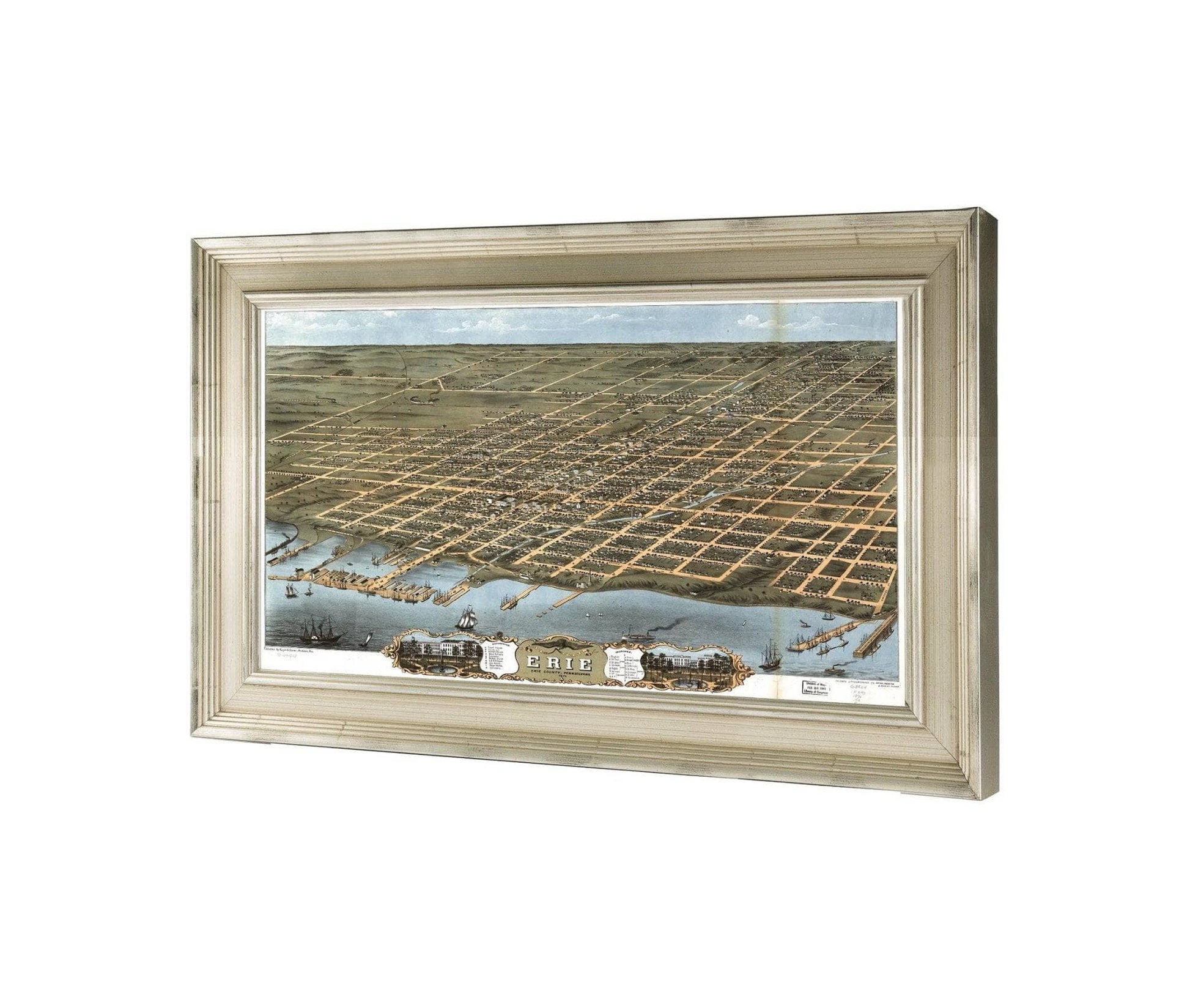 Birds Eye View Of The City Of Erie Erie County Pennsylvania 1870  State Of Pennsylvania