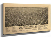 Birds Eye View Of The City Of Greensboro North Carolina 1891  State Of North Carolina
