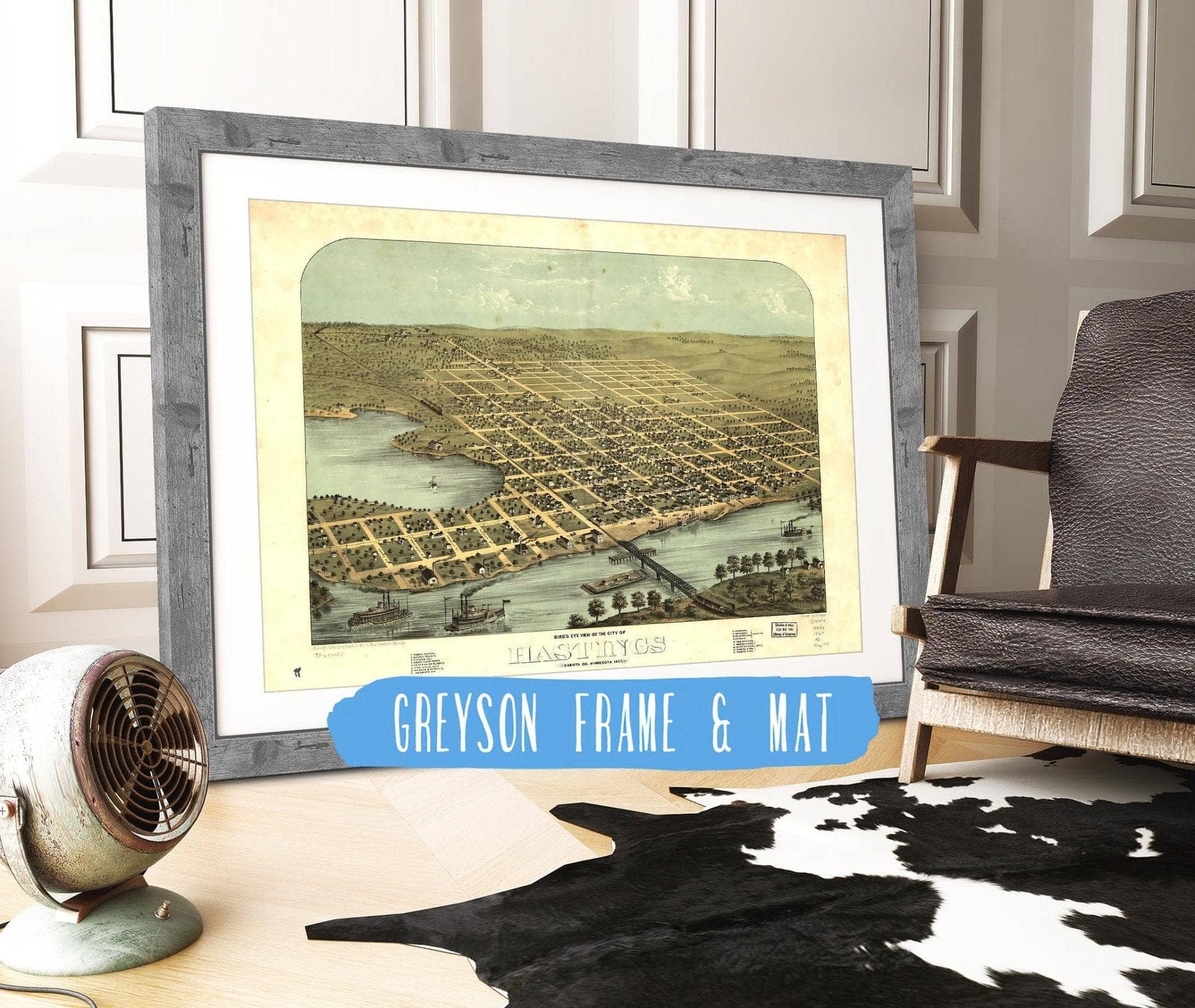 Birds Eye View Of The City Of Hastings Dakota Co Minnesota 1867 State of Minnesota