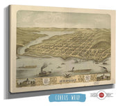 Birds Eye View Of The City Of Hudson St Croix County Wisconsin 1870 State of Wisconsin