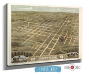 Birds Eye View Of The City Of Jackson Madison County Tennessee 1870 State of Tennessee