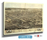 Birds Eye View Of The City Of Kokomo Howard Co Indiana 1868 State of Indiana