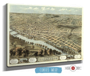 Birds Eye View Of The City Of Lafayette Tippecanoe Co Indiana 1868 State of Indiana