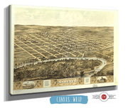 Birds Eye View Of The City Of Marengo Iowa Co Iowa 1868 State of Iowa