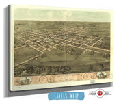 Birds Eye View Of The City Of Marion Linn Co Iowa 1868 State of Iowa