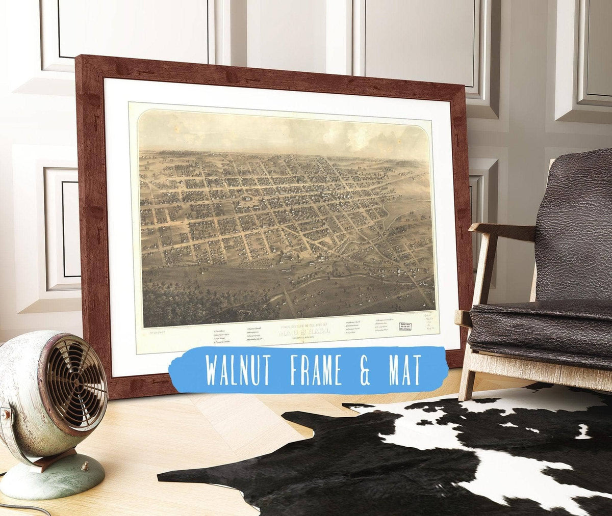 Birds Eye View Of The City Of Marshall Calhoun Co Michigan State of Michigan