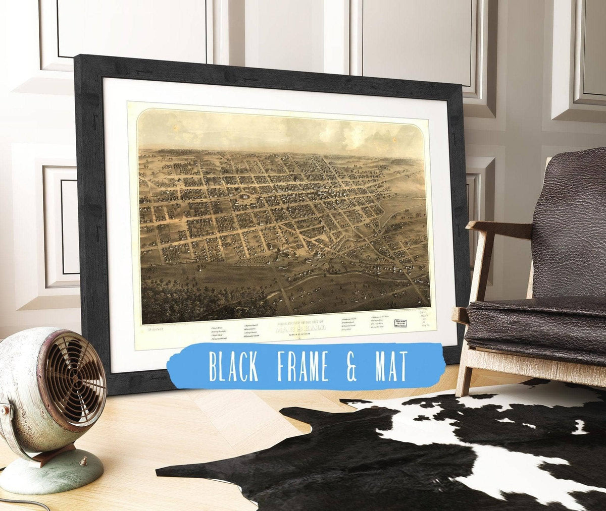 Birds Eye View Of The City Of Marshall Calhoun Co Michigan State of Michigan